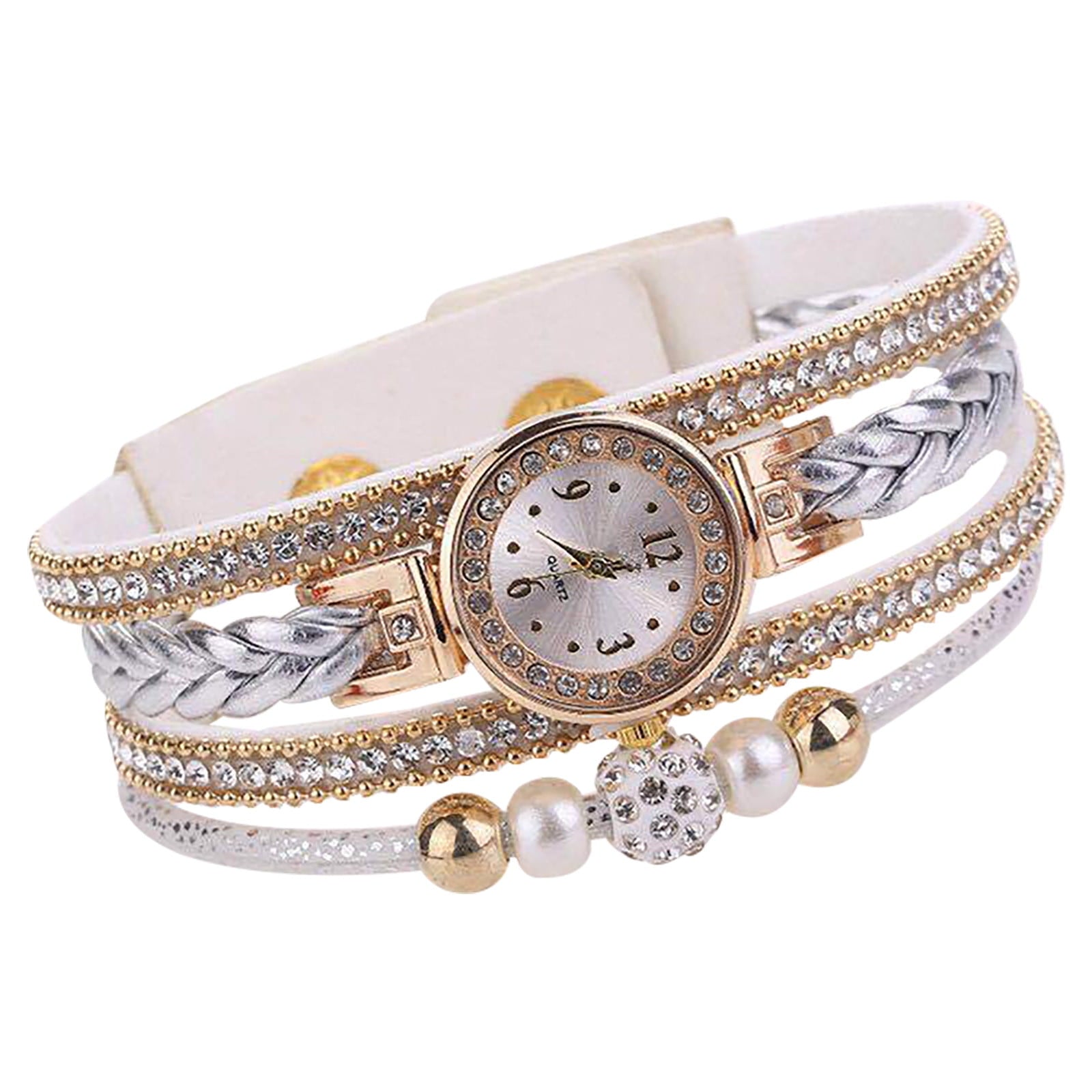 TIHLMK Watch for Women Watches Fashion Vintage Weave Wrap Quartz Wrist Watch Bracelet for Ladies