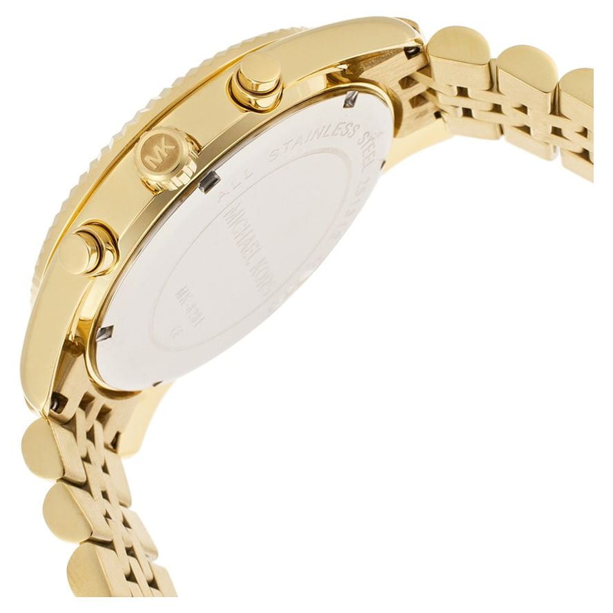 Michael Kors Men's Lexington Gold-Tone Chronograph Metal Watch, MK8281
