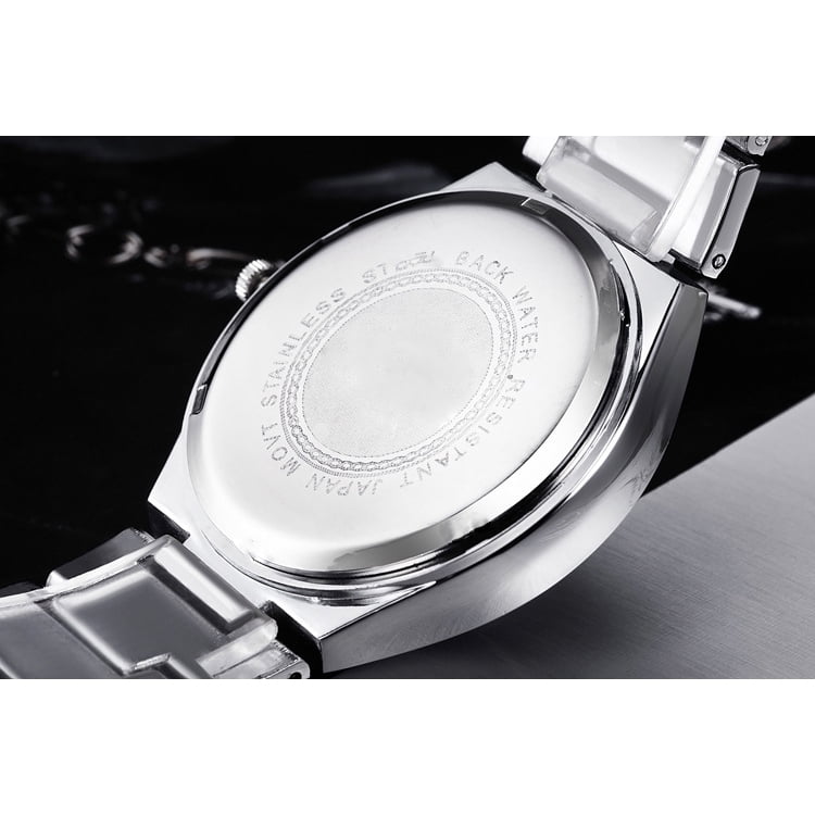 Mens Watches Silvery Steel Band Top Brand Waterproof Japan Quartz Watch Christmas Men Business Clock US Golf Balls Timepiece Watches