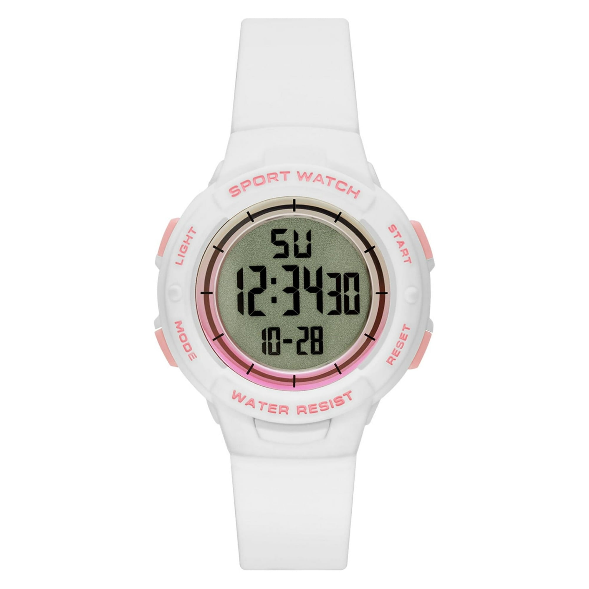 Time and Tru Women's White  Digital Sport Wristwatch (FMDOTT086)